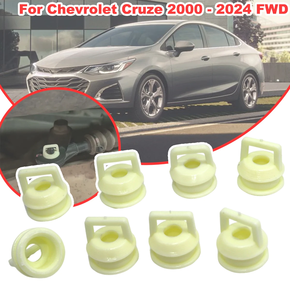 

8pcs Shifter Cable Bushing Rubber Grommet Clip For Chevrolet Cruze 2000 - 2024 FWD Shift linkage Repair Kit 15276979 15823112