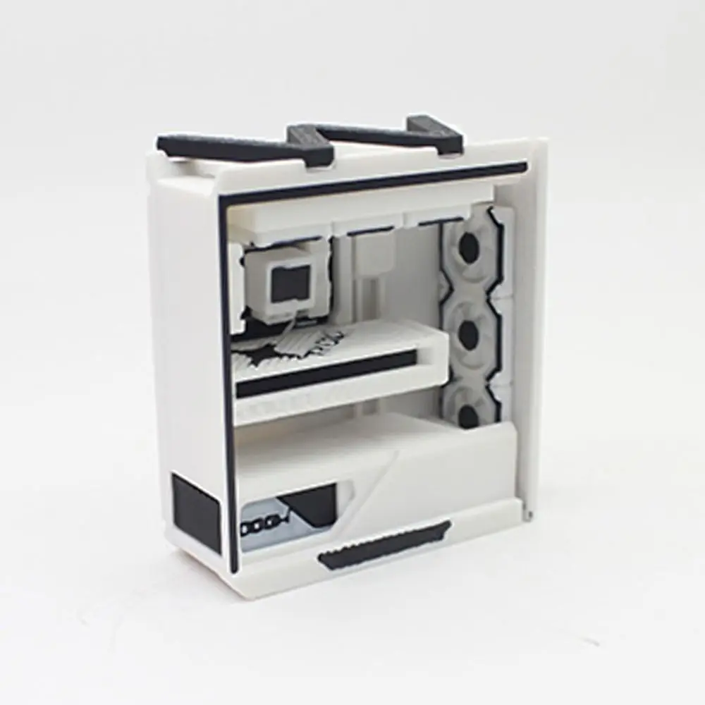 Kit de jogo esportivo para casa de bonecas, modelo de cena, adereços para fotos, computador em miniatura, cadeira de mesa, preto e branco, móveis para casa, 1/12