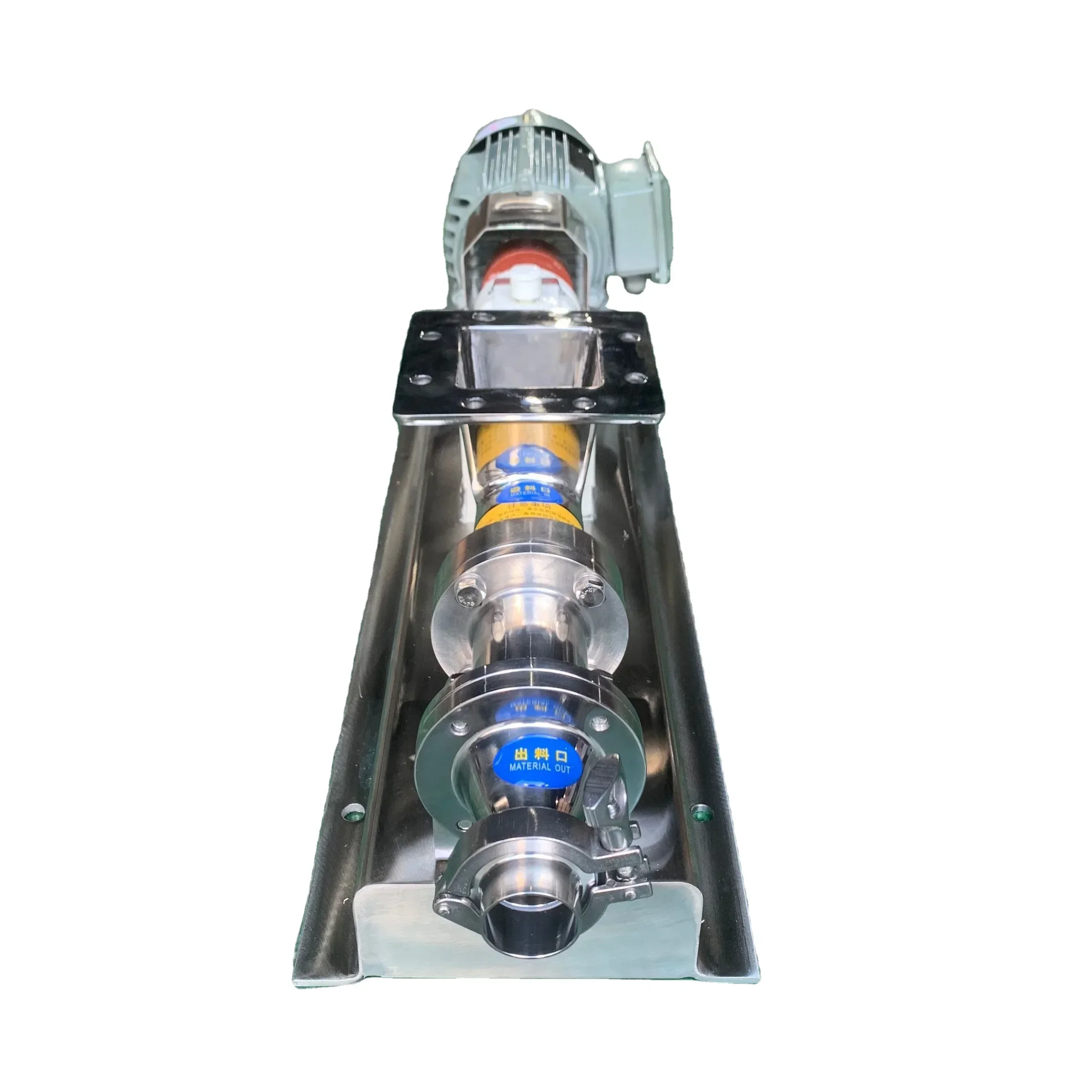 1.5KW G High Viscosity Stainless Steel 316L Positive Displacement Pump Sanitary Tri Clamp Single Screw Pump