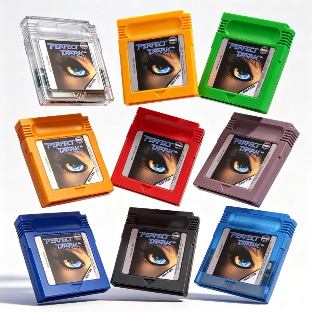 Cartucho de Jogo Retro Perfect Dark para Console GBC, Várias Opções de Cores, Cartucho Clássico de Jogo de 16 bits para Game Boy Color