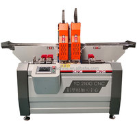 1500 Mm Stroke CNC Dual Axis Aluminum Profile Drilling Machine Lock Hole Milling Machine Door And Window Making Machine