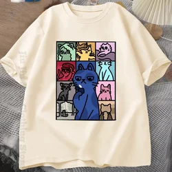 Men Summer Cotton T-Shirt Cartoon Cats Graphic Tops Tees Taylor Swif Clothing Short Sleeve Streetwear Women Harajuku T-Shirt