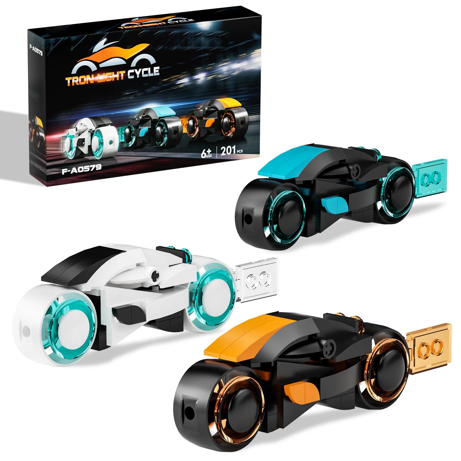 JAKI Sci-Fi Motorcycle Building Blocks Set 3-in-1 Motorcycle Cyberpunk Bike Construction Toy MOC Building Bricks STEM Toy