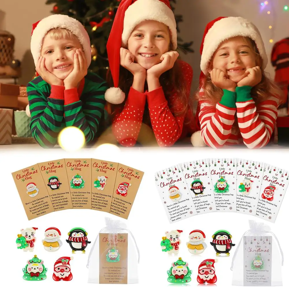 A Little Christmas Pocket Pocket Hug Bulk Keepsake Small Christmas Present Message With Card Distance Ornament Cute Social E8H2