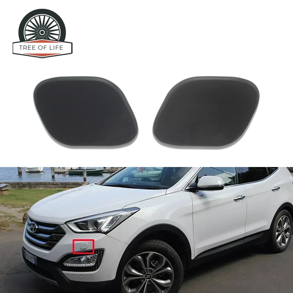 Front Right Left Bumper Headlight Headlamp Washer Nozzle Jet Cap Cover For Hyundai Santa Fe DM 2012-2015 98681A1000 98682-A1000