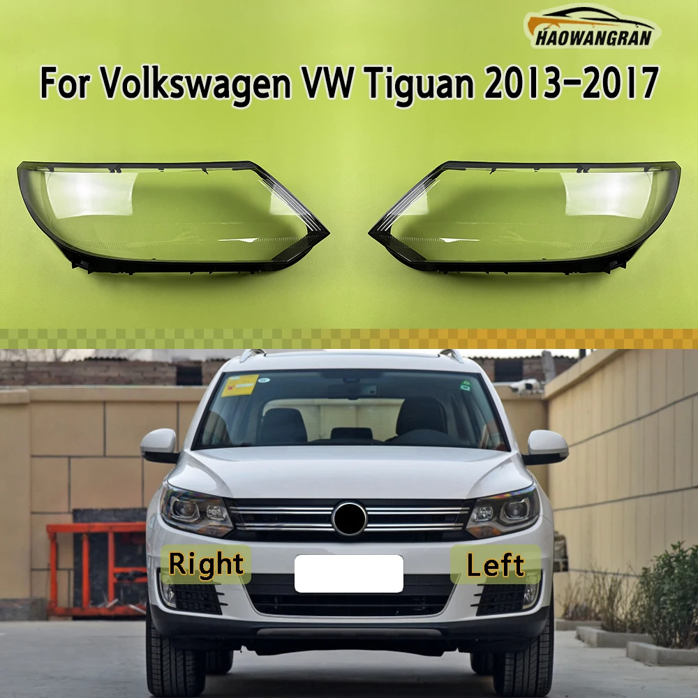 

Car Front Headlight cover For Volkswagen VW Tiguan 2013 2014 2015 2016 2017 Halogen Transparent Lampshade Plexiglass Lens Shell