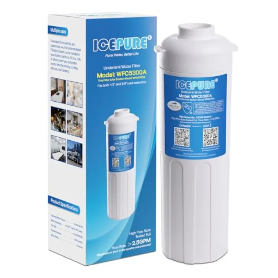 

Under Sink Water Filter system 3 Years or 22000 Gallons Ultra High Life Replacement for WFS5300A Under Sink Water Filtration Sy