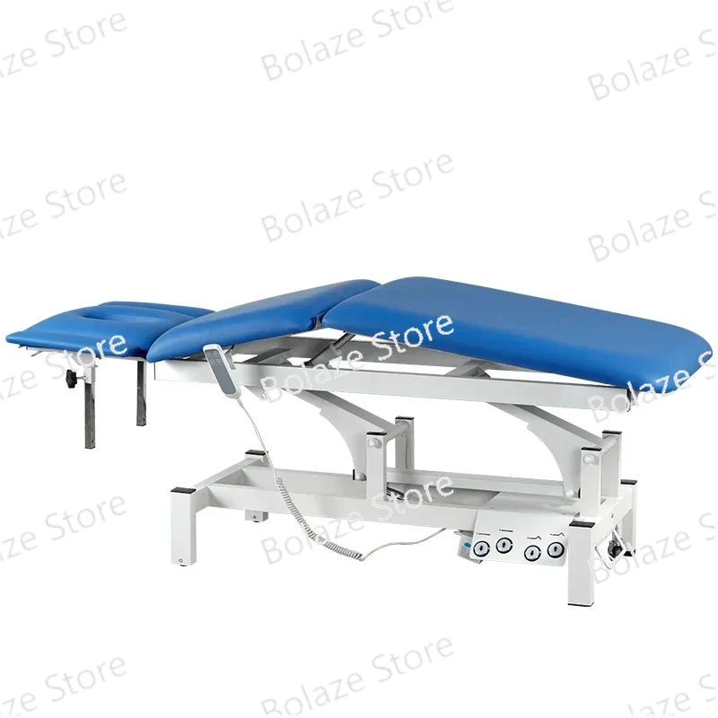 

Modern Beauty Salon Equipment Black Spa Treatment Bed 2 Motor Electric Facial Massage Table for Lashes with Wheels