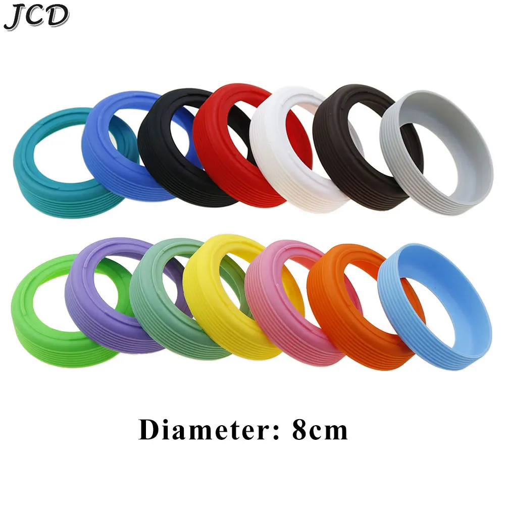 JCD 8cm Threaded Silicone Cup Bottom Cover Wear Resistant Bottom Sleeve Wear-resistant Water Bottle Protective Case Accessory