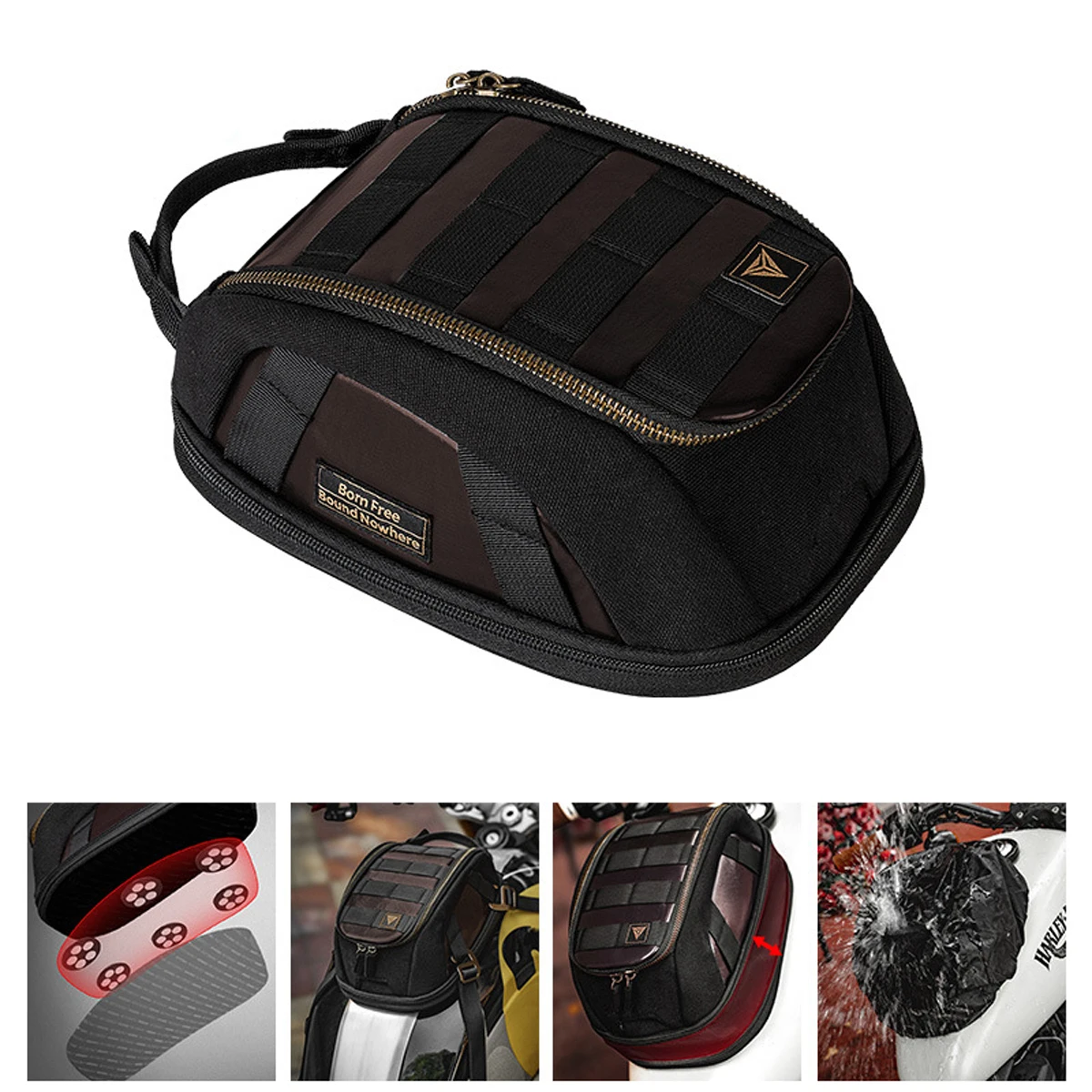 

Magnetic Motorcycle Tank Bag New Universal Waterproof Expandable Fits Most Enduro/Dual Sport/Adv Motorbike Fuel Tank Pack