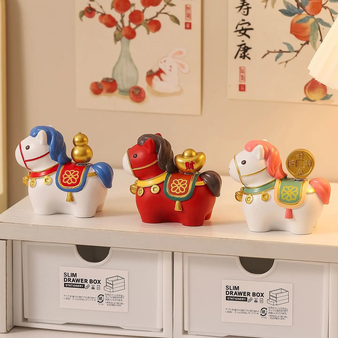 

2026 новый стиль год лошади благословение орнамент вращающийся настольный снятие стресса исцеление подарок на день рождения для друзей