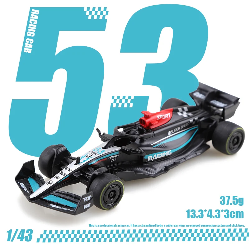 (مع أكياسها) لعبة سيارة سباق مصنوعة من خليط معدني 1.43، سيارة سباق ذات تركيبة رائعة من خليط معدني، لعبة أطفال، أفضل هدية عيد ميلاد. #5