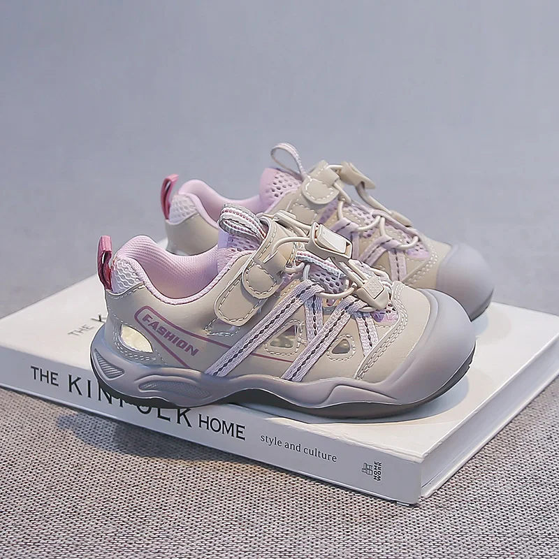 

Children Summer Athletic Shoes Full Mesh Breathable Design Wear Resistant Sole Comfort Sneakers for Daily Play and Walking