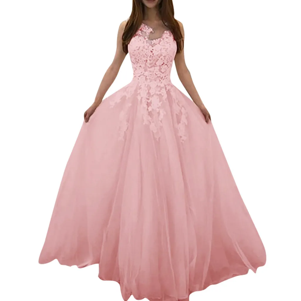 Robe de soirée en mousseline de soie pour femme, dentelle florale, robe de Rhélégante, col en V, robe longue en fibre, robe rose, robe de mariée, robe de soirée, robe de Rh, robe éducative