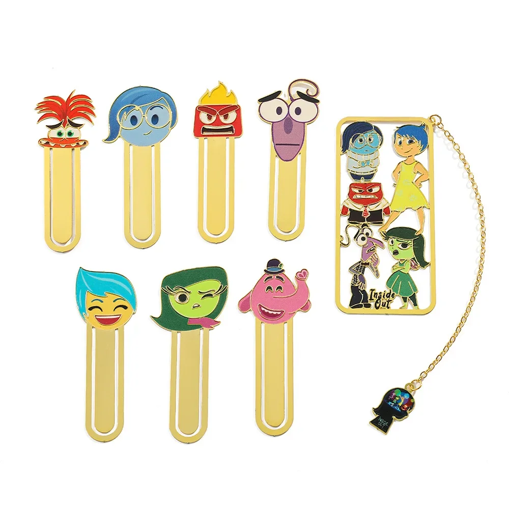 Cartoon Disney Creative Inside Out Metal Bookmark for Book Lovers Women Men Kids Fans Collection Graduation Back To School Gifts