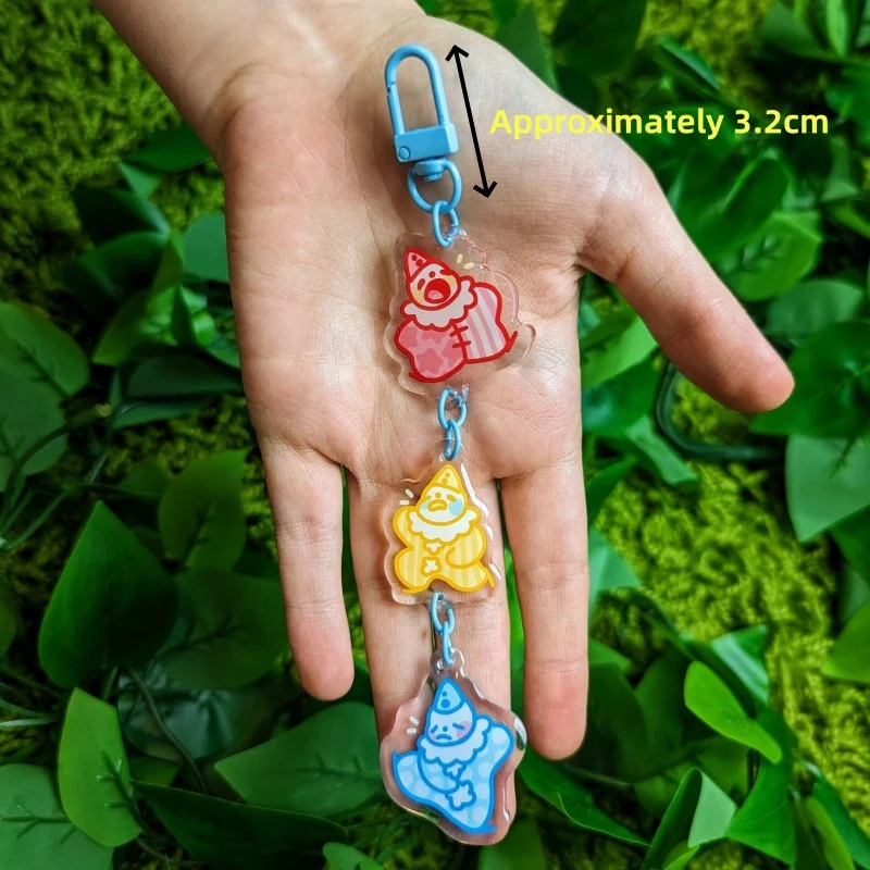 Cute Lil Clown Acrylic Keychain – Creative Bag Charm Purse Decoration for Women, Funny Gift for Friends
