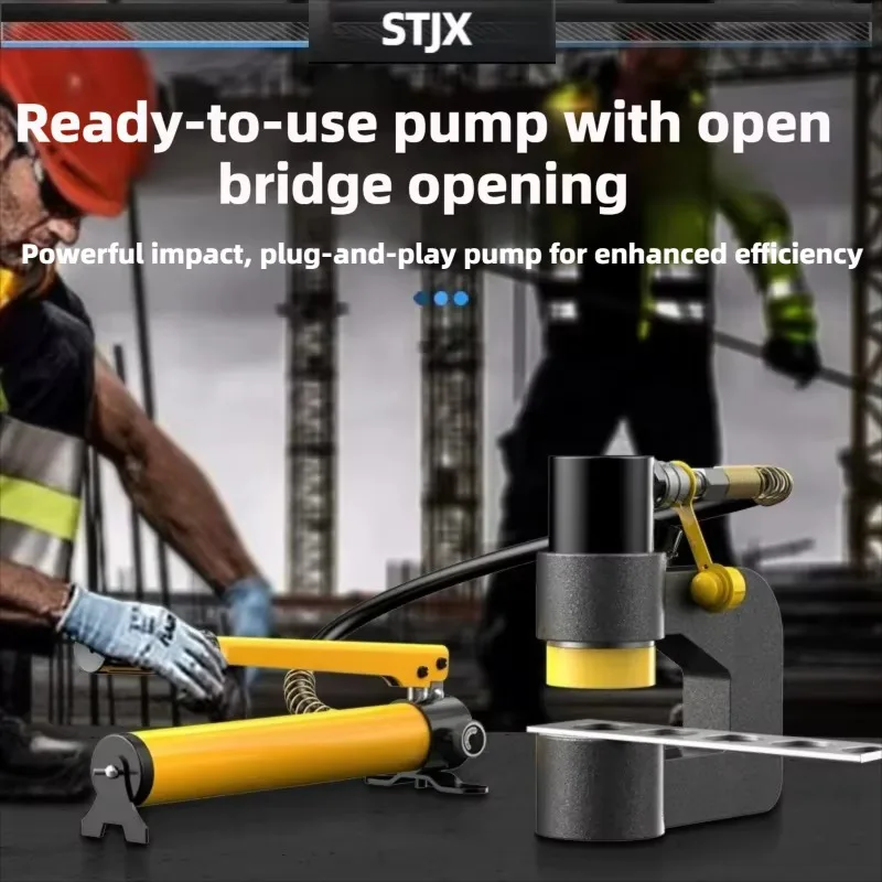 Portable Split Hydraulic Hole Punch Bridge Cable Tray Puncher Metal Slot Punching Tool Junction Box Cutter