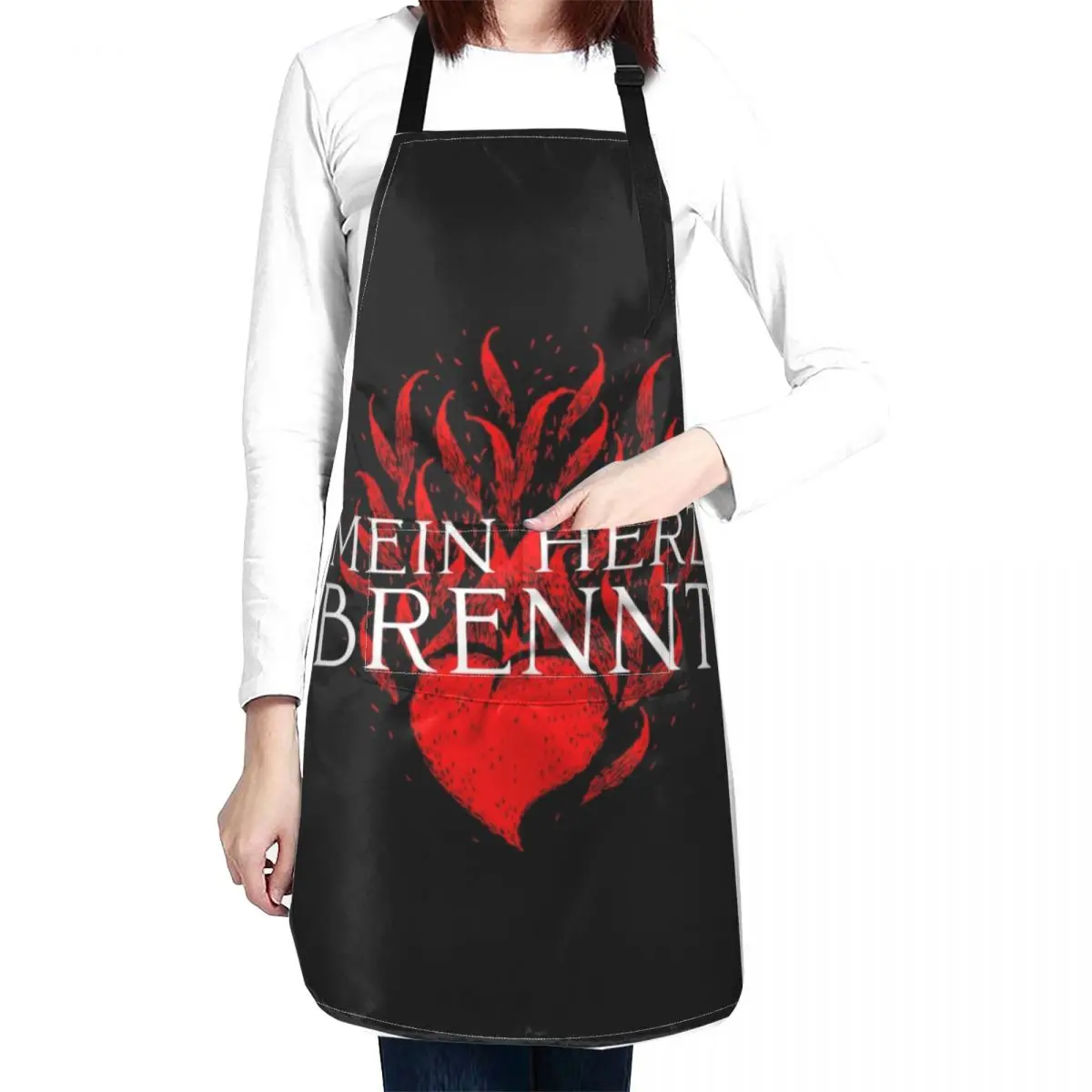 Mein Herz Brennt Apron Men'ss Women's Dresses Kitchen Novel Kitchen Accessories Apron