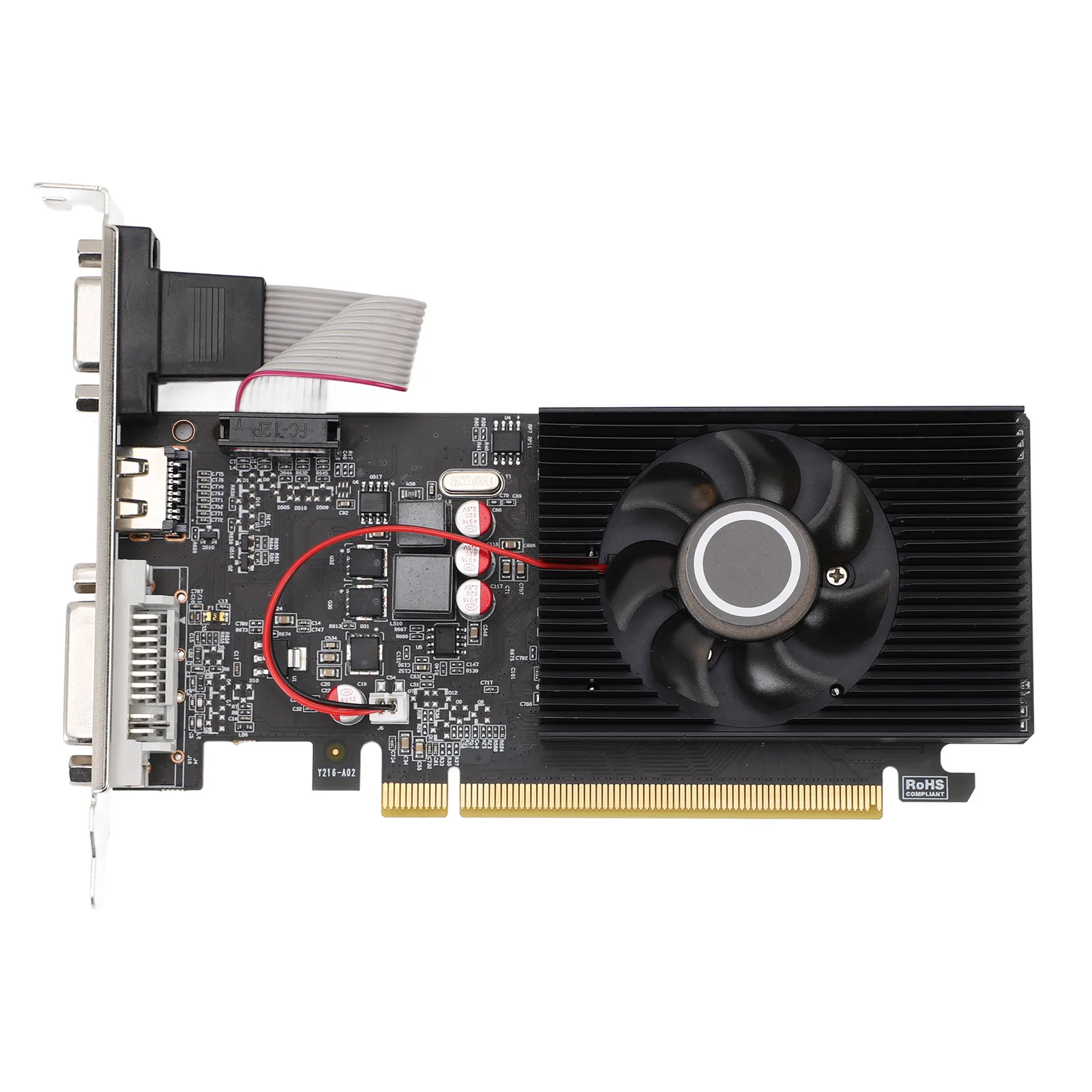بطاقة رسومات الفيديو أجهزة الكمبيوتر المكتبية بطاقة الرسومات 1 جيجابايت DDR3 128bit PCI Express 2.0X16 DVI VGA HD واجهة الوسائط المتعددة