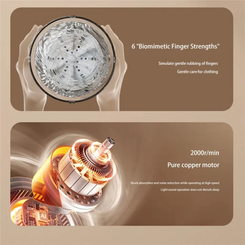 BABZ-가정용 양말 속옷 팬티 세탁기 휴대용 소형 세탁기 자동 브러시 클리너 미니 워시