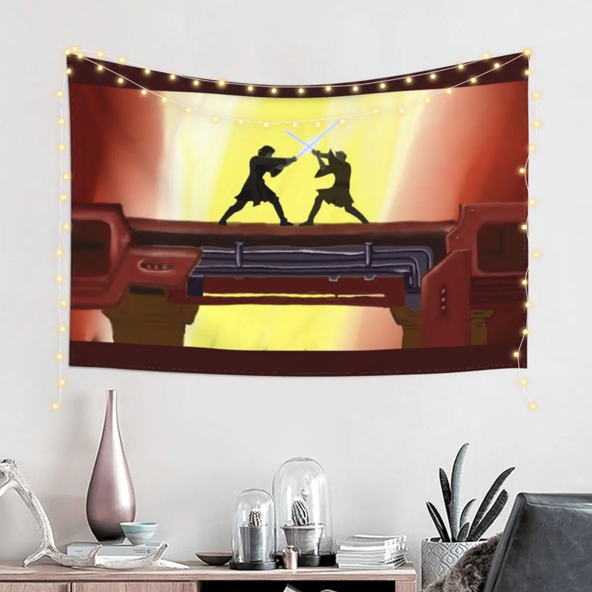 Sad battle of musty planet (Smaller and zoomed) Tapestry Wall Hanging Japanese Room Decor Cute Room Things Tapestry