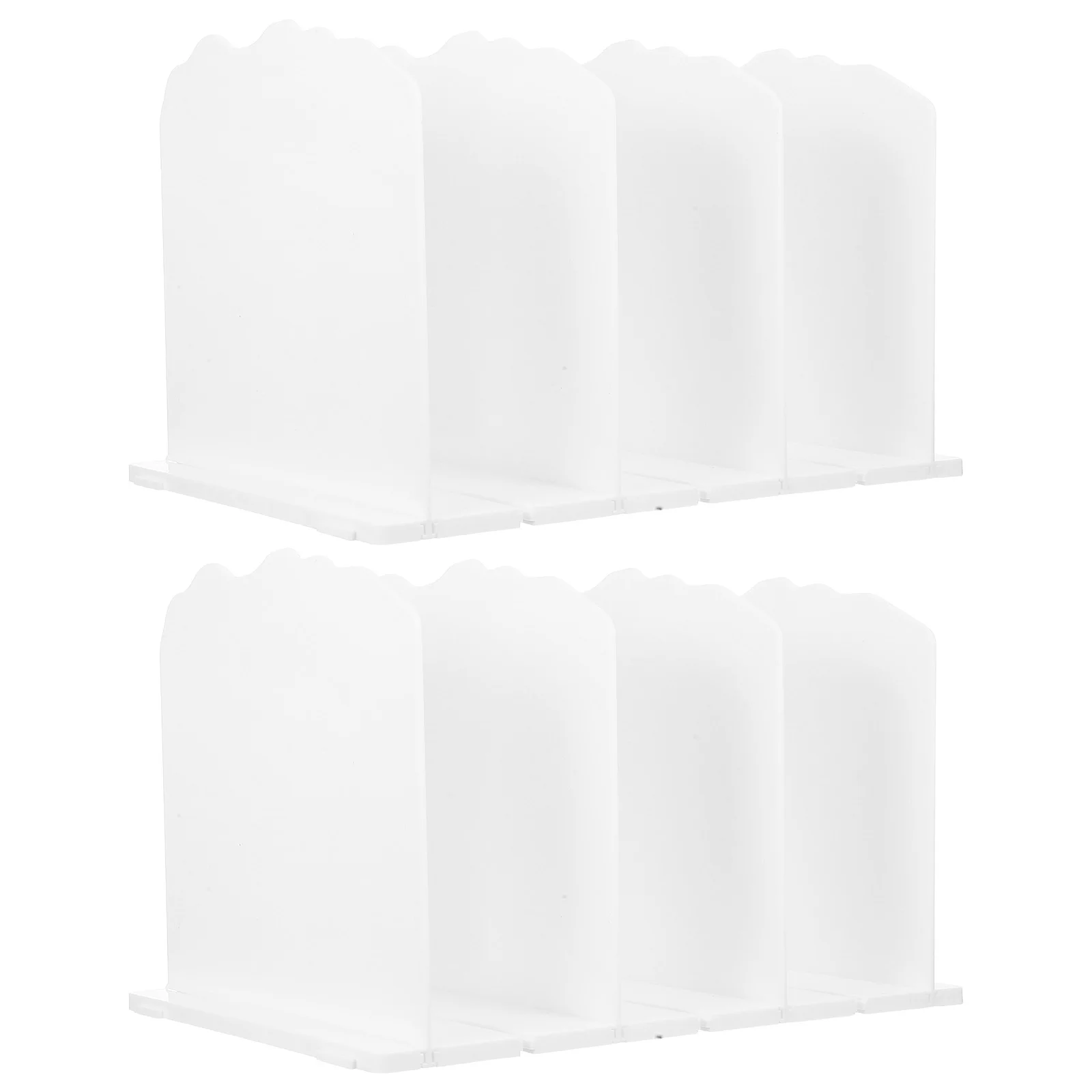 

2pcs Handbag Storage Rack Adjustable Dividers Wavy Organizer Plastic Purse Holder Multi-Purpose Wardrobe Rack For Bags Books