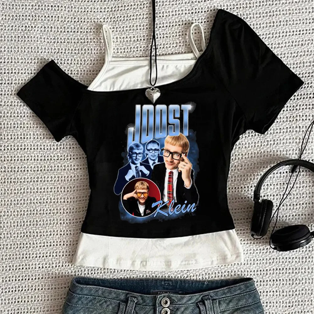 Joost Klein cropped top teen graphic korean fashion gothic kawaii top tees baddie cheap clearance sales