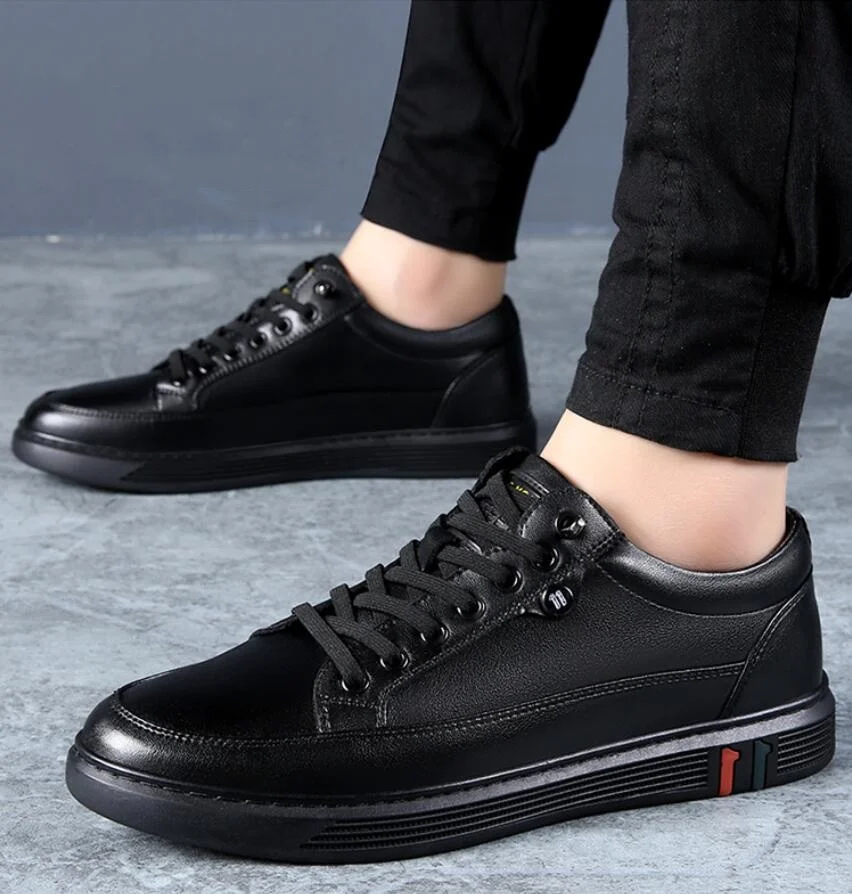 

Spring Autumn Genuine Leather Shoes Men Footwear Soft Leather Mens Casual Shoes Flat Brand Male Footwear Black Brown