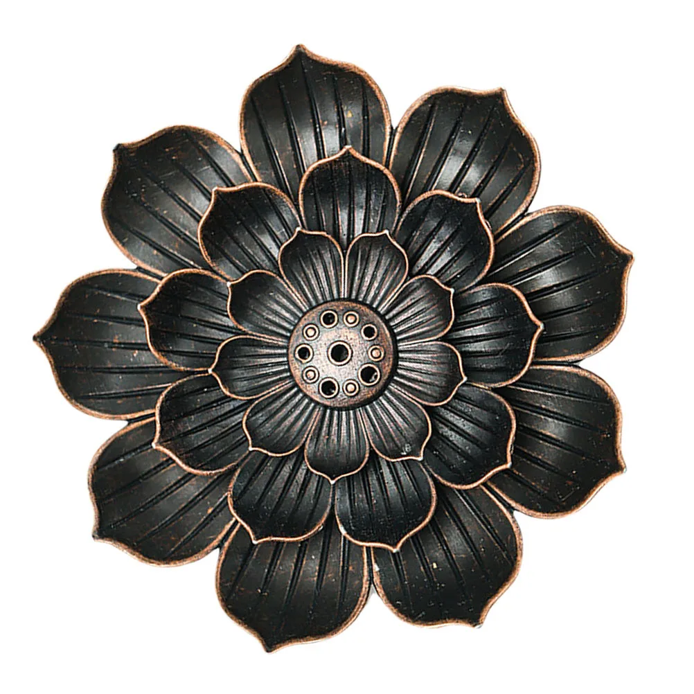 

1Pcs Seven Holes Lotus Shape Incense Burner Pure Copper Mini Censer Bedroom Study Sauna Decor Delicate Incense Holder