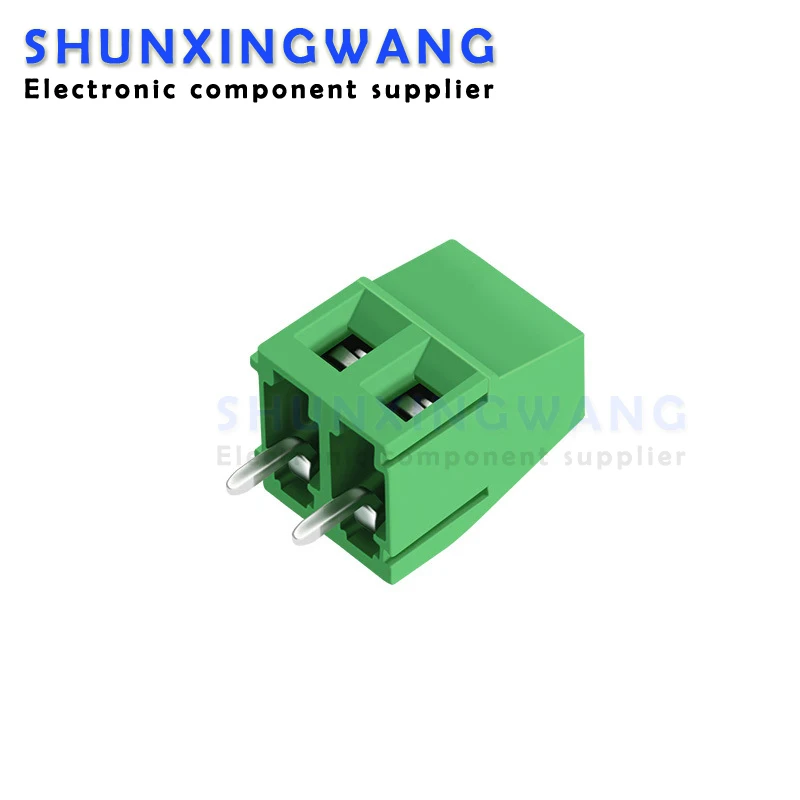 5PCS Screw type PCB terminal KF128-2P 3P terminal 5.08mm splicing tinned copper pin