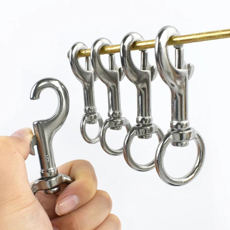 1/2/5 Stück 316 Edelstahl Taschengurt Schnallen Metall Single Ended Drehhaken Schnalle Haustier Kragen Verschluss DIY Hardware Zubehör