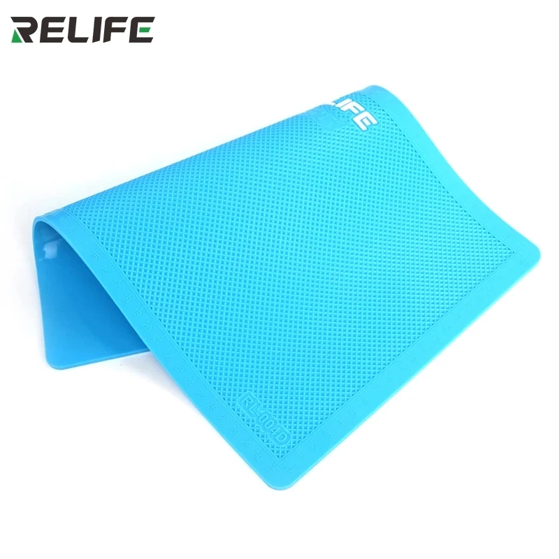 RELIFE RL-004D tappetino antiscivolo multifunzione in Silicone per isolamento termico per la riparazione del tappetino da lavoro per la riparazione dell'orologio a schermo piatto del telefono cellulare