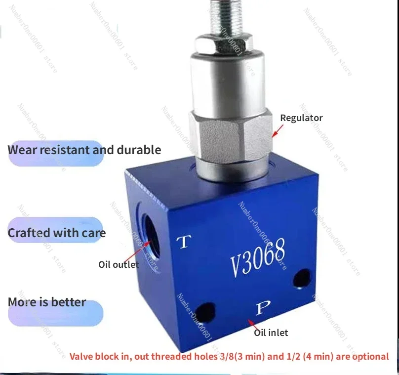 Pressure Regulating Valve V3068 Manual Adjustable Hydraulic Valve Safety  Relief Relief Valve Pressure Regulating