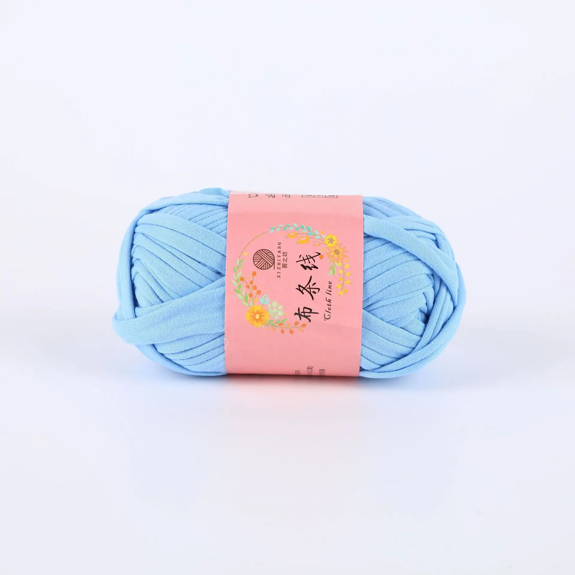 100g/piłka 21 metrów T-Shirt przędzy bawełnianej Fettuccini Zpagetti szycia dziania szydełka tkaniny Art kosz torba DIY dzianiny — zdjęcie 6