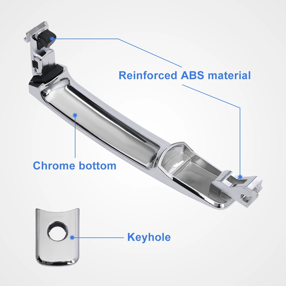 Manija de puerta cromada Exterior delantera izquierda para Infiniti Nissan FX35 FX45 2003-2008 Murano 2003-2007 Rogue 2010-2013 80640CA012