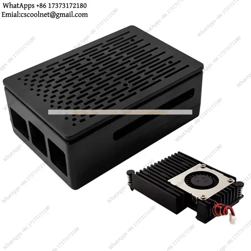 A96T Case Cooling Shell with Radiator Fan for Raspberry Pi 5 Protective Enclosure Active Cooler Installation DIY Chassis Kit