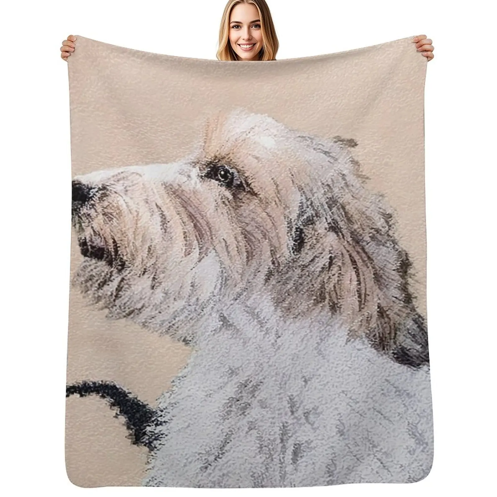 Petit Basset Griffon Vend??en Throw Blanket No Pilling Soft Warm Blanket for Bed