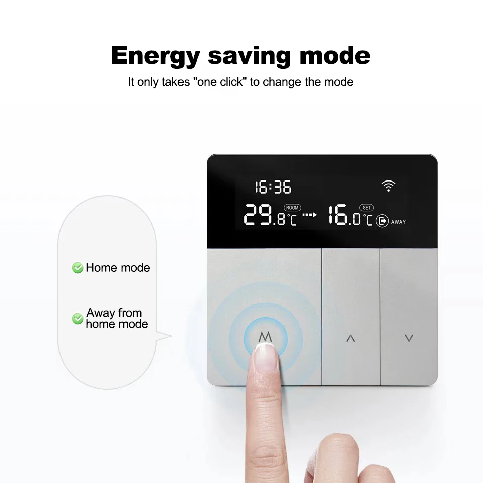 RKHK Tuya WiFi Smart Thermostat for Electric Floor Heating Gas Boiler with Alexa Yandex Alice Google Home Temperature Controller