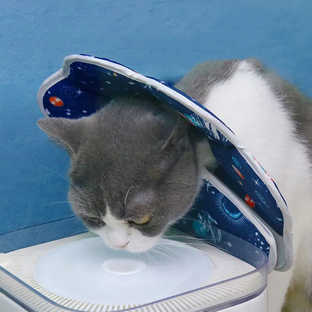 

Compound Cone Collar Kitten Composite Fabric Cat Neck Protective Cover Anti Licking Breathing Cartoon Pet Recovery Accessories
