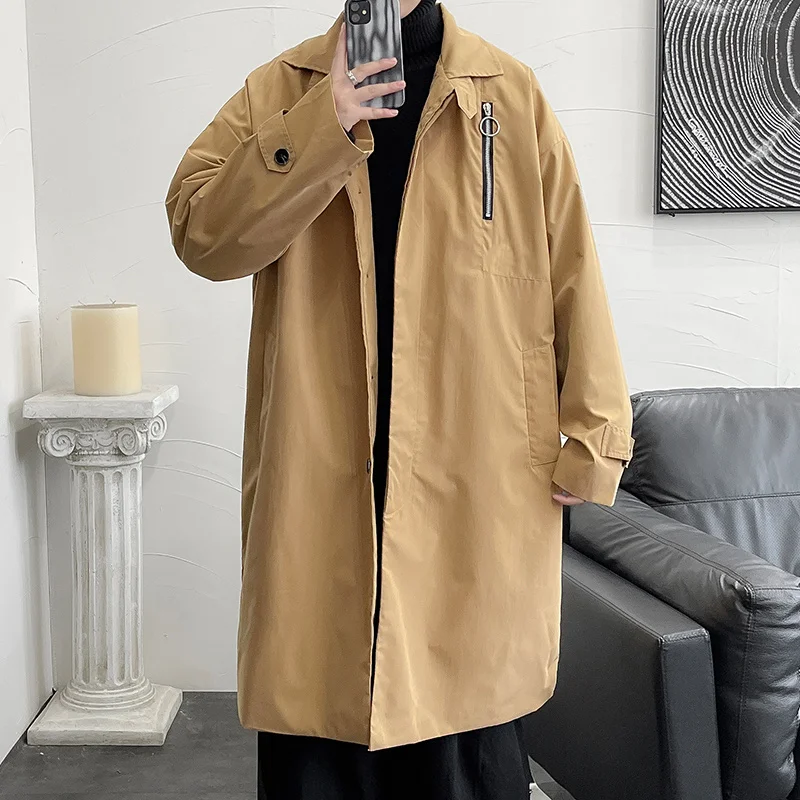 2024 spring Long style overcoat men's High quality trench coat,autumn fashion jackets men,Men's Clothing Windbreakers size M-5XL