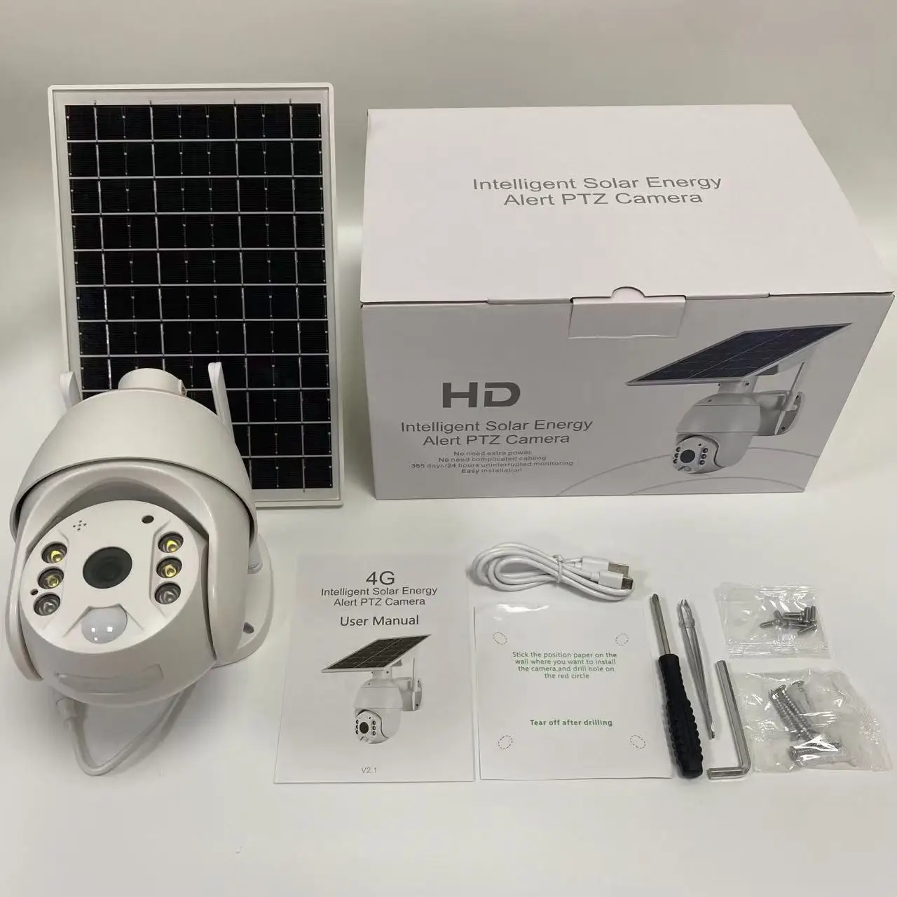 S10 5MP 4MP 3MP 4G تعمل بالطاقة الشمسية PTZ Ubox كاميرا لا سلكية خارجية مع نظام بطاقة Sim الأمن WIFI CCTV كاميرا تعمل بالطاقة الشمسية #2