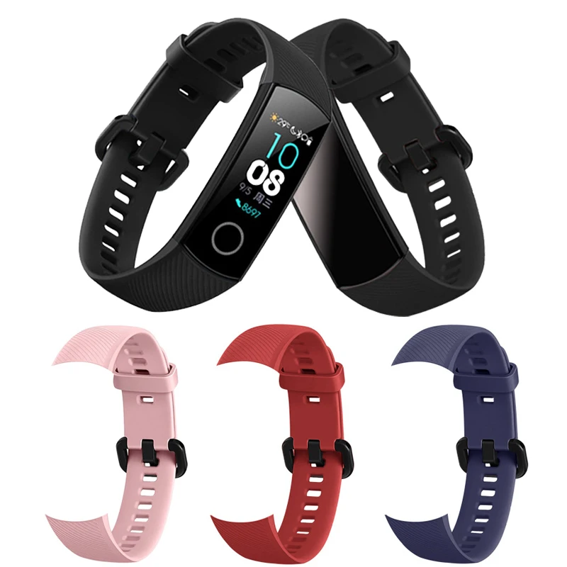 For Honor Band 4 5 Wristbands Silicone Watch Strap Accessories Replacement Sport Straps For Huawei Honor Band 5 4 Bracelet