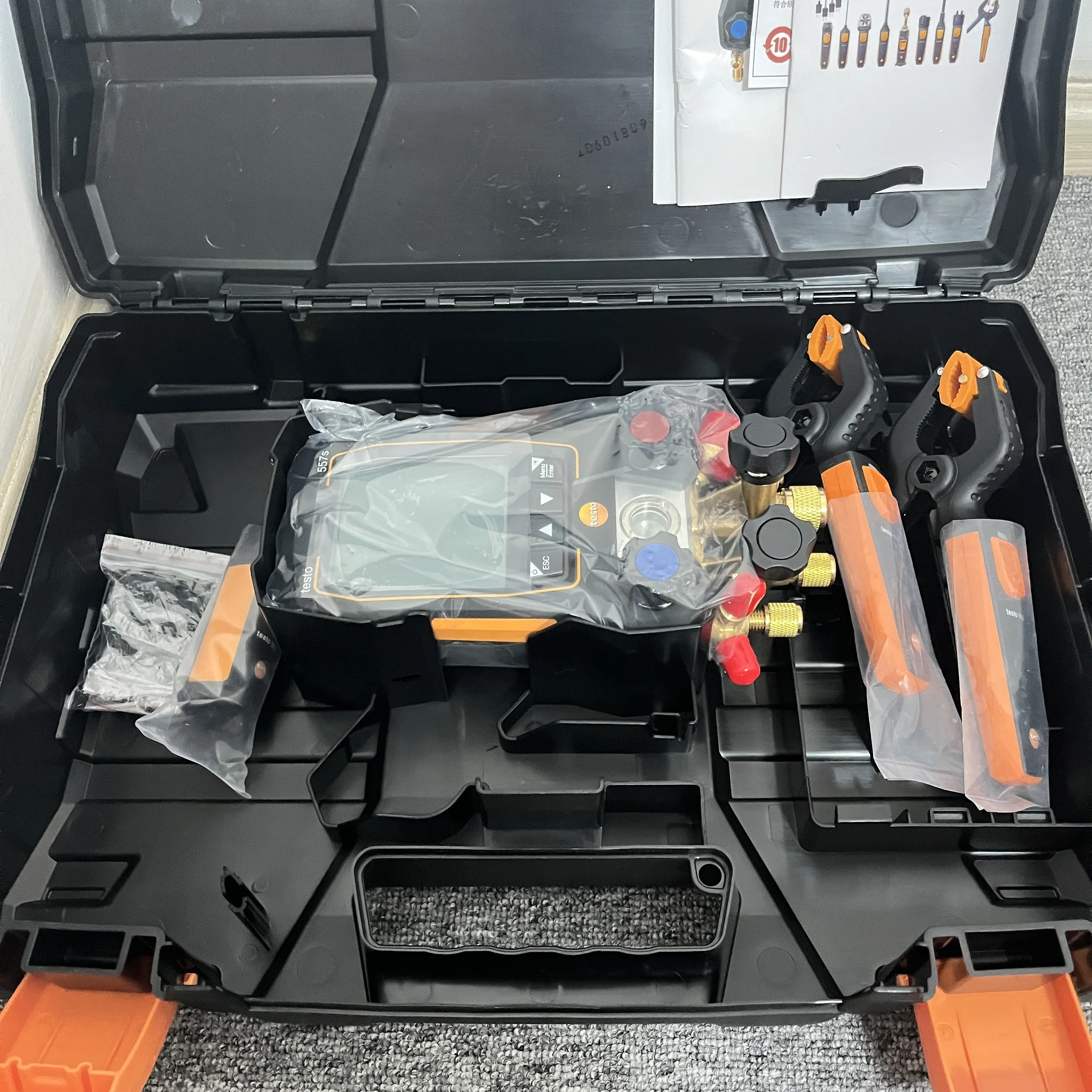 

Умный цифровой коллектор Testo 557s, оригинальный блок с 4-ходовым клапаном Bluetooth и тремя трубками хладагента для HVAC R22 R410A