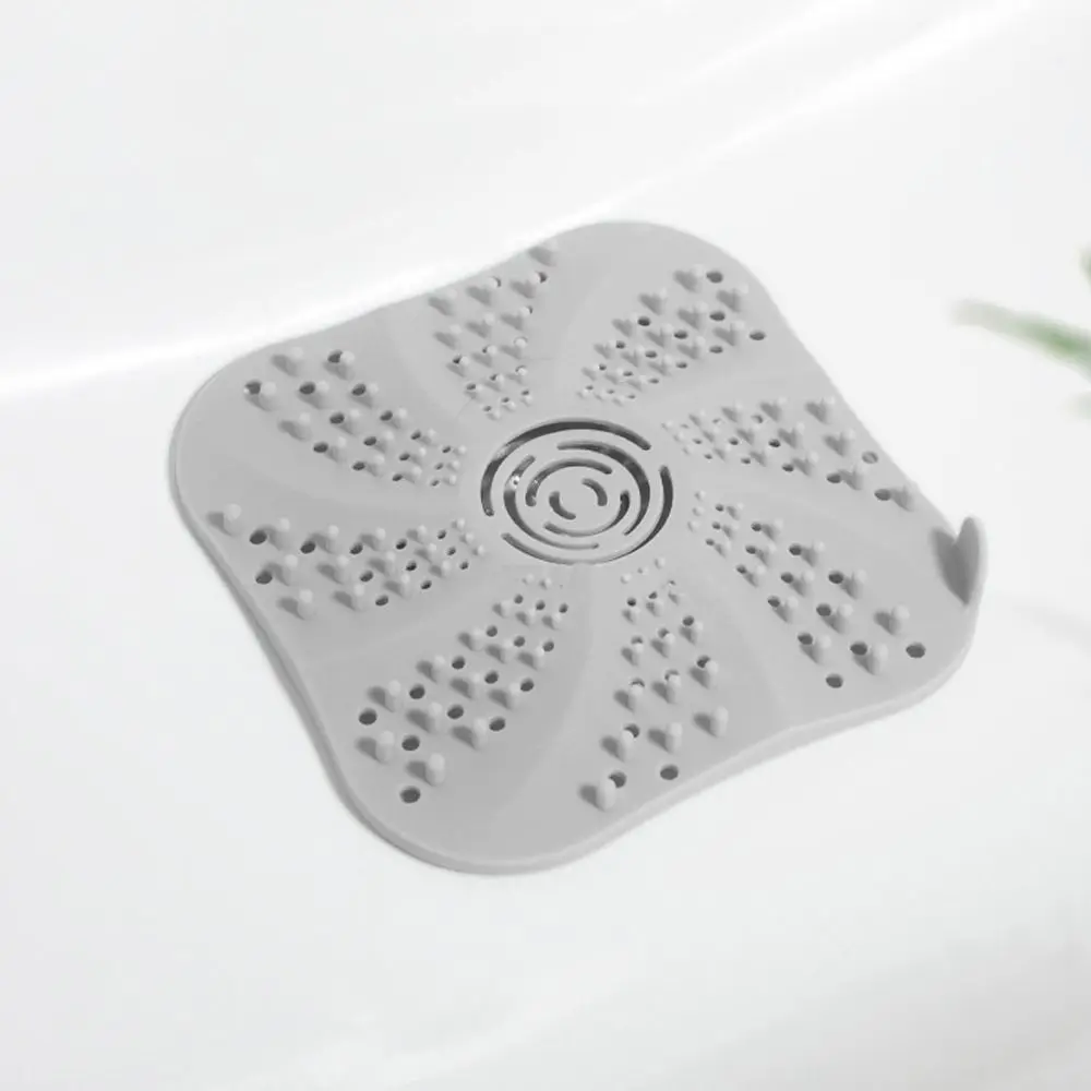 2Pcs Silicone Sink Strainer Square Anti-blocking Mesh Floor Drain Pad Bathroom Shower Sewer Anti-insect Filter Screen Cover