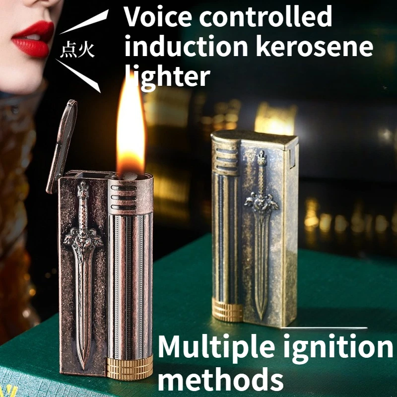 

New Intelligent Voice Controlled Retro Lighter with Multiple Ignition Methods and Blowing Air Retro Men's Gift