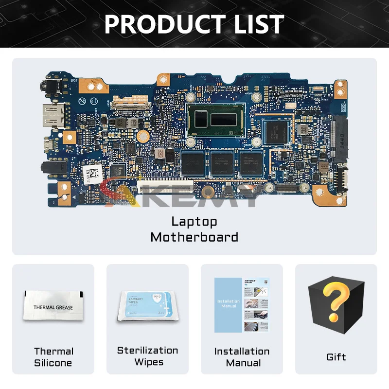 Imagem -06 - Akemy Ux305fa Mainboard para Asus Zenbook U305fa Ux305f Placa-mãe de Laptop M5y10 M-5y71 Cpu 8g-ram 100 Testado ok