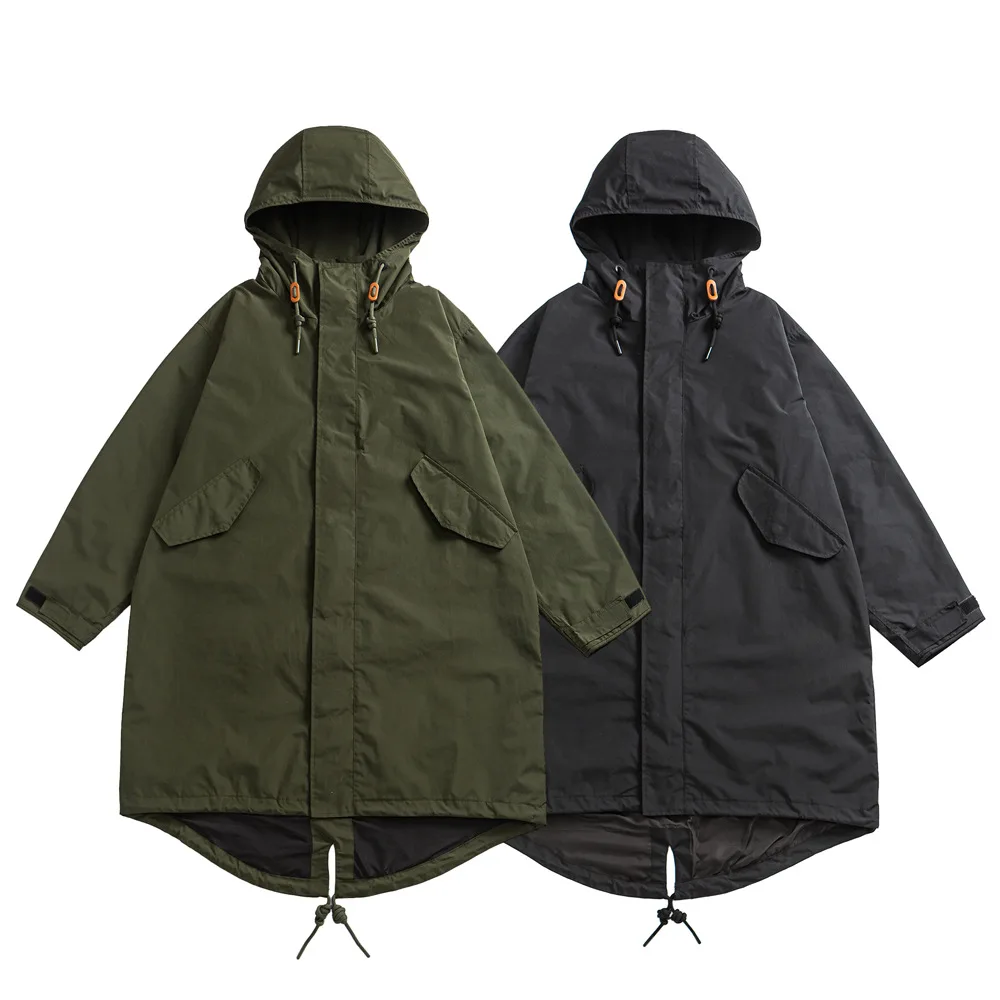 M65 japonés Amikaji militar M51 cortavientos medio largo Parka suelto para hombres y mujeres abrigo de cola de pez chaqueta de Camping para viajes al aire libre