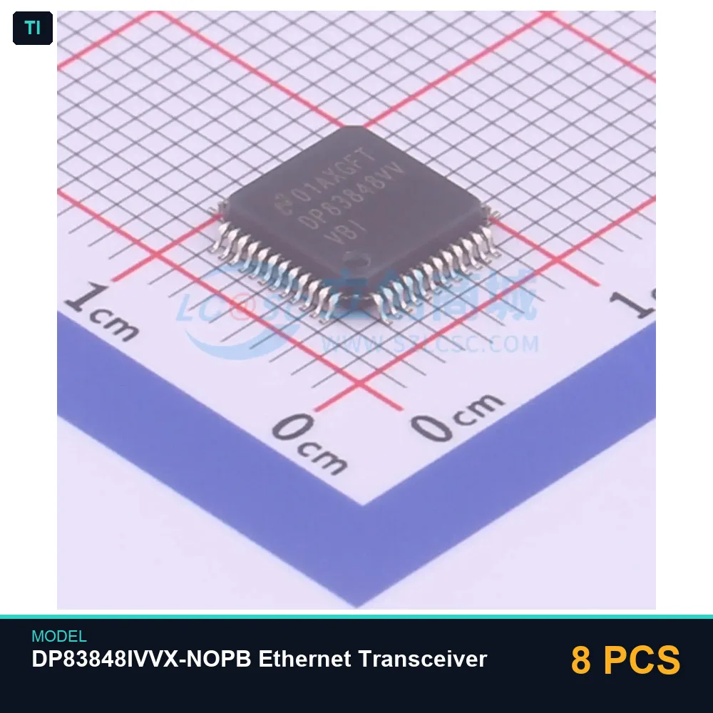 8 PCS TI DP83848IVVX-NOPB Ethernet Transceiver