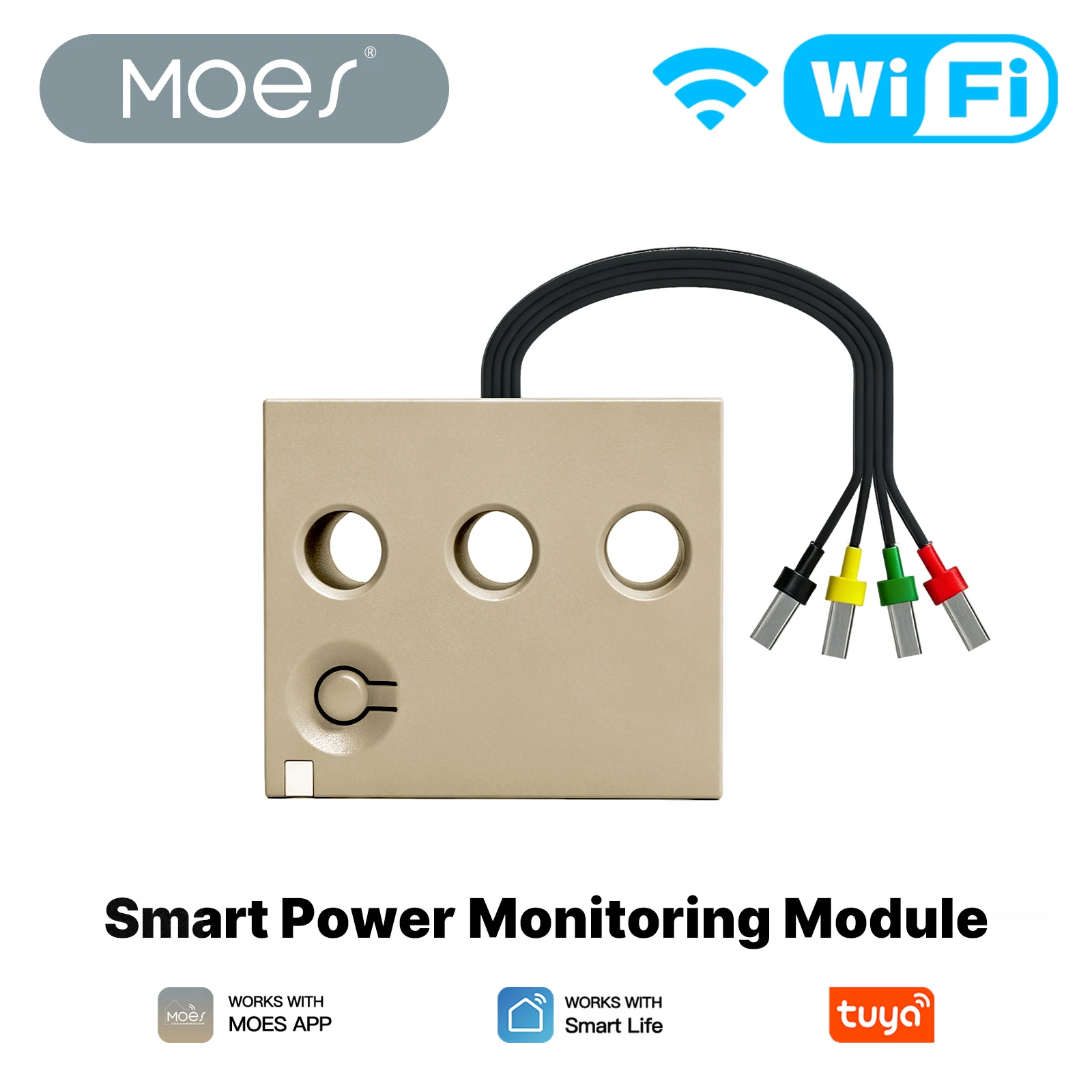 NEW MOES Tuya WiFi 3-Phase Smart Power Meter Module Electricity Consumption Monitor 63A Measure Built-in Current Transformer