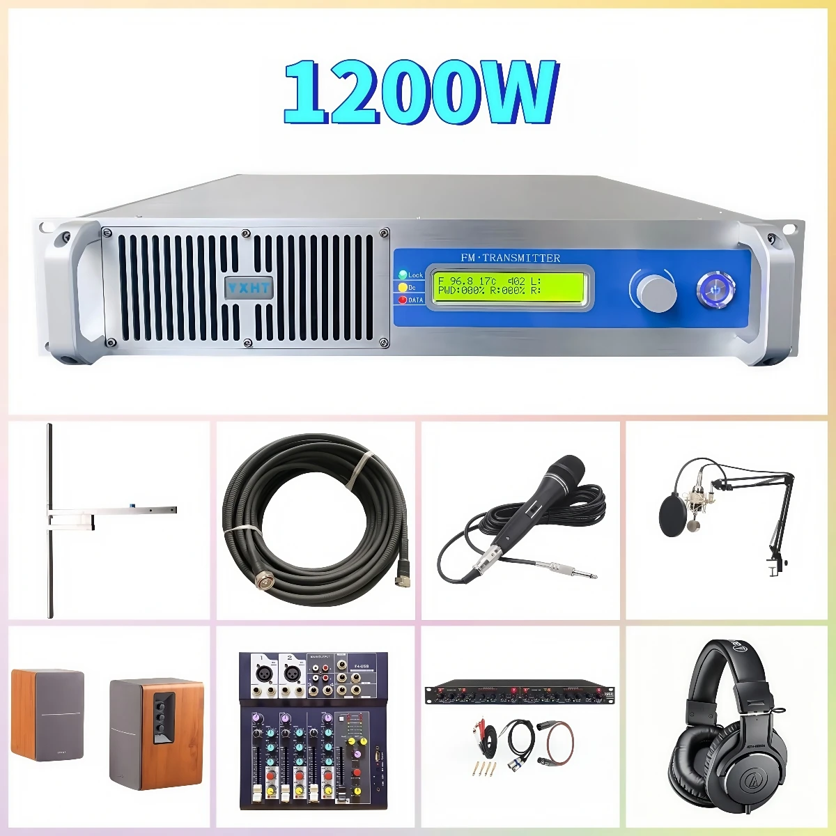 

YXHT 1.2KW (1200W) FM Transmitter Complete Package – Professional Broadcast Solution for FM Radio Stations